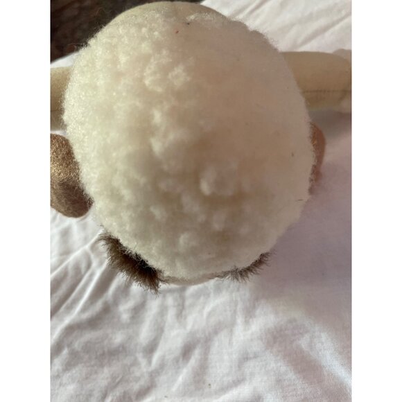 Vintage 1993 Lamb Chop Plush Toy 9" Shari Lewis White Red Buttons Polyester CE - Picture 5 of 9